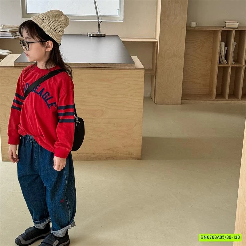 ÁO THUN IN CHỮ SỌC TAY ADBABY