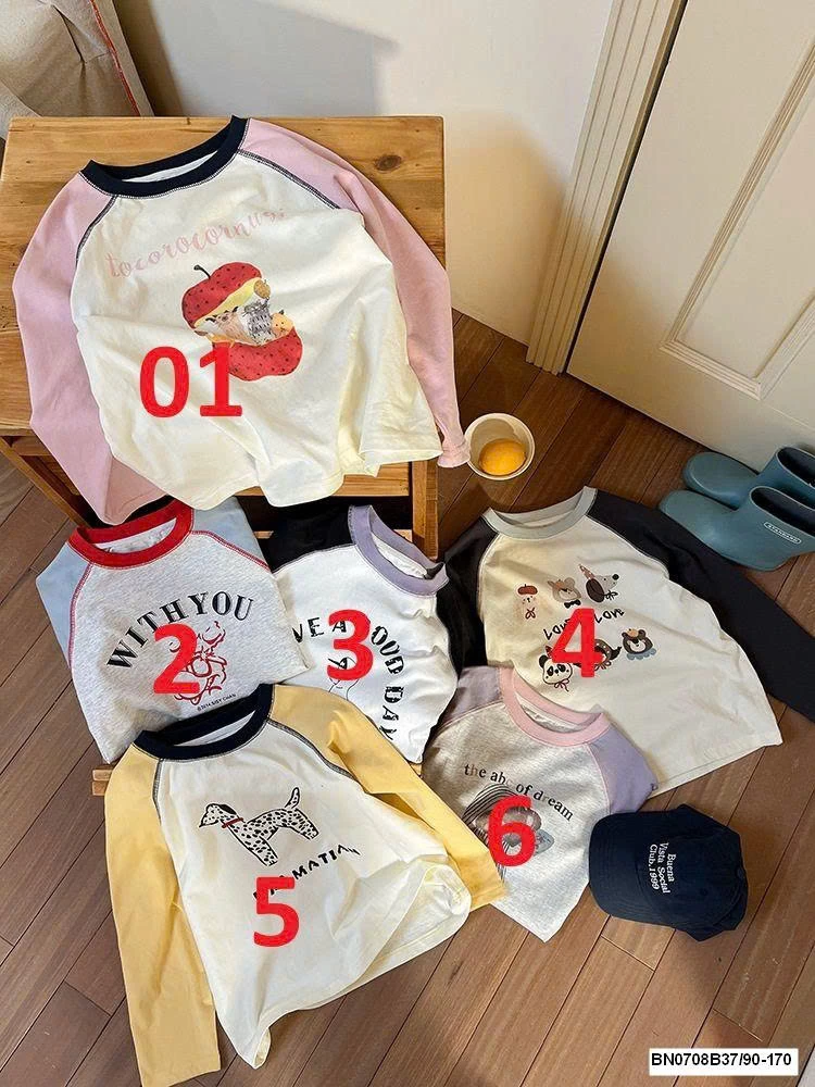 ÁO THUN DÀI TAY PHỐI MÀU AMBB 25A044