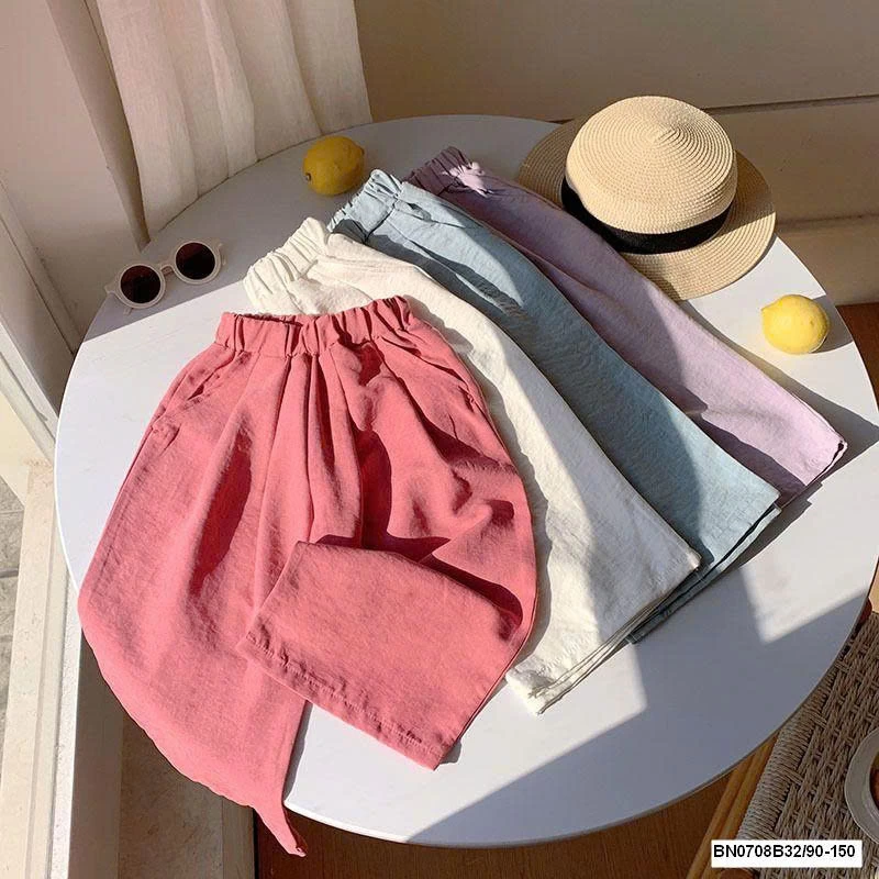 QUẦN SUÔNG TRƠN MÀU VẢI THÔ