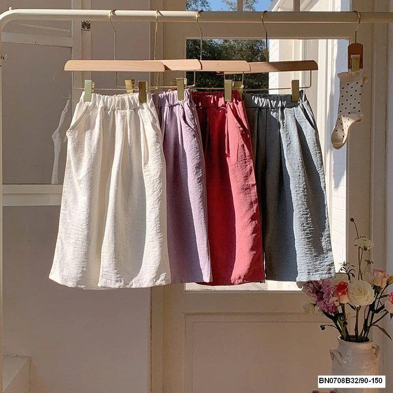 QUẦN SUÔNG TRƠN MÀU VẢI THÔ