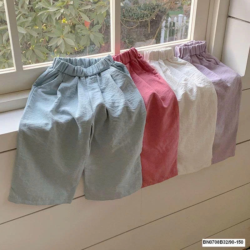 QUẦN SUÔNG TRƠN MÀU VẢI THÔ