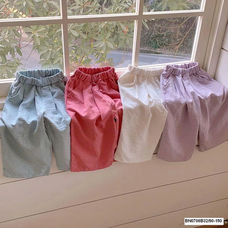 QUẦN SUÔNG TRƠN MÀU VẢI THÔ