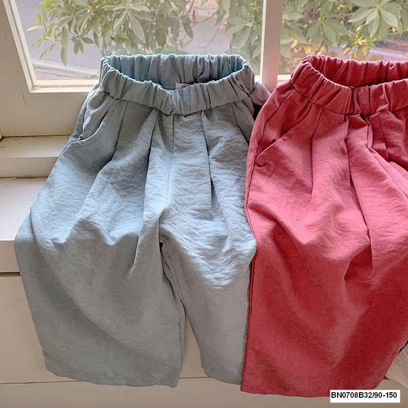 QUẦN SUÔNG TRƠN MÀU VẢI THÔ