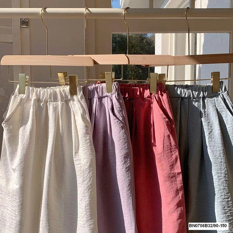 QUẦN SUÔNG TRƠN MÀU VẢI THÔ