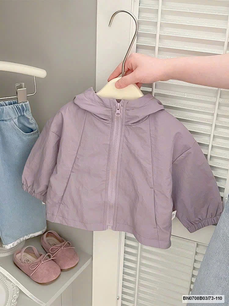 ÁO KHOÁC GIÓ TÍM SZ NHÍ BÉ GÁI