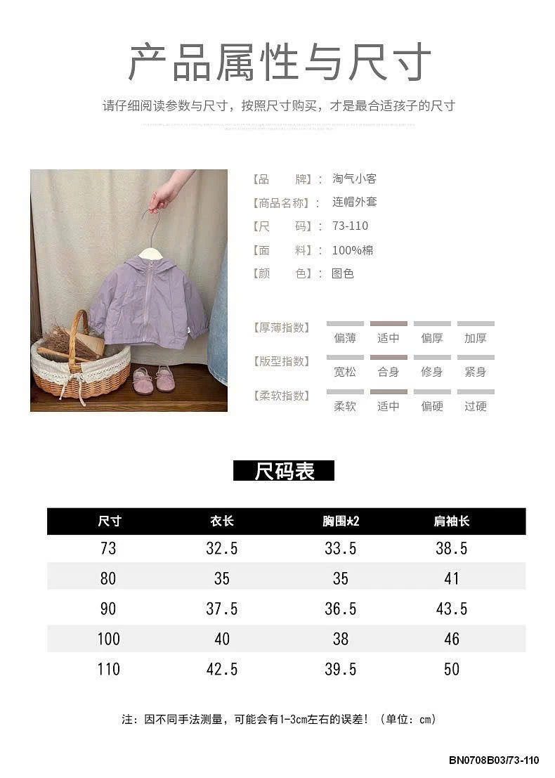 ÁO KHOÁC GIÓ TÍM SZ NHÍ BÉ GÁI