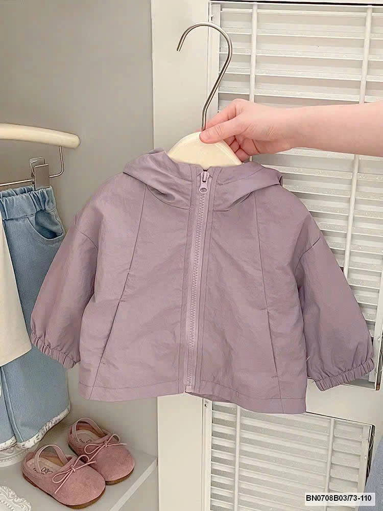 ÁO KHOÁC GIÓ TÍM SZ NHÍ BÉ GÁI