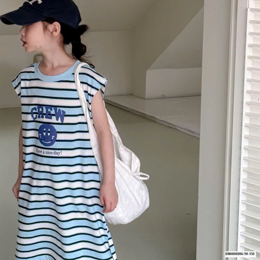 COUPLE SỌC XANH CREW MẶT CƯỜI