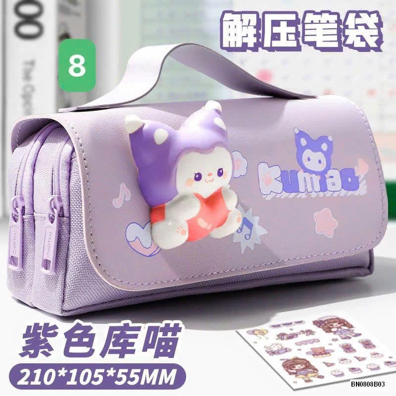 HỘP ĐỰNG BÚT CHO BÉ GẮN THÚ NHÚN