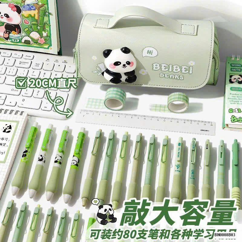 HỘP ĐỰNG BÚT CHO BÉ GẮN THÚ NHÚN