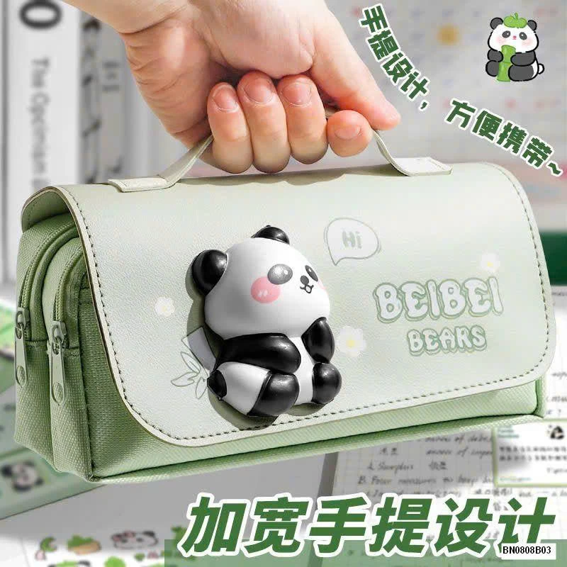 HỘP ĐỰNG BÚT CHO BÉ GẮN THÚ NHÚN