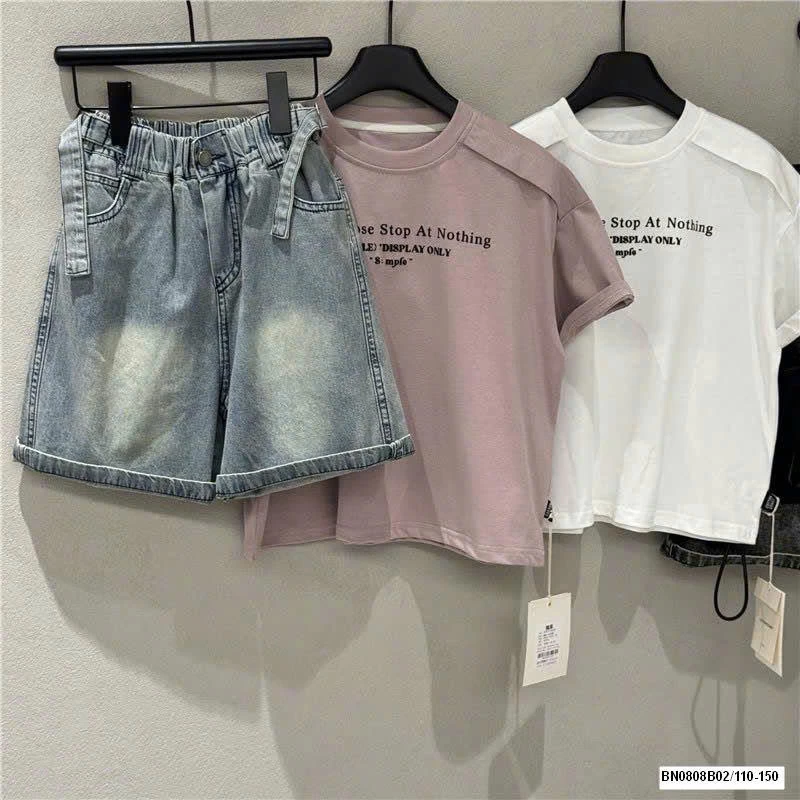 QUẦN SHORT JEANS BẠC GỐI GIẢ ĐAI