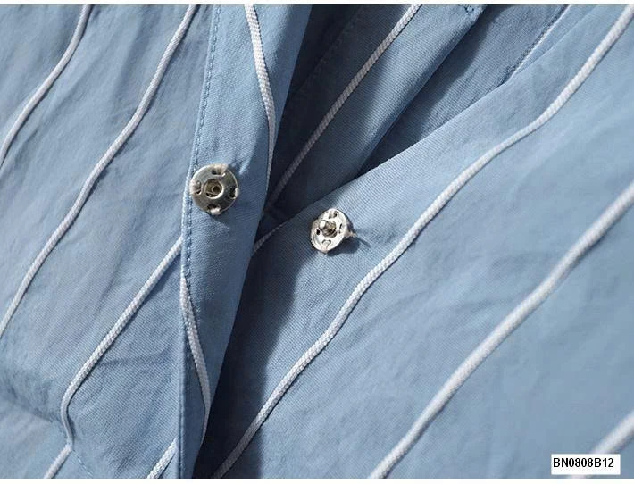 ÁO SƠ MI KẺ TAY BỒNG CHO NỮ