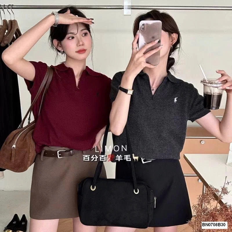 ÁO CỔ POLO PHỐI KHÓA