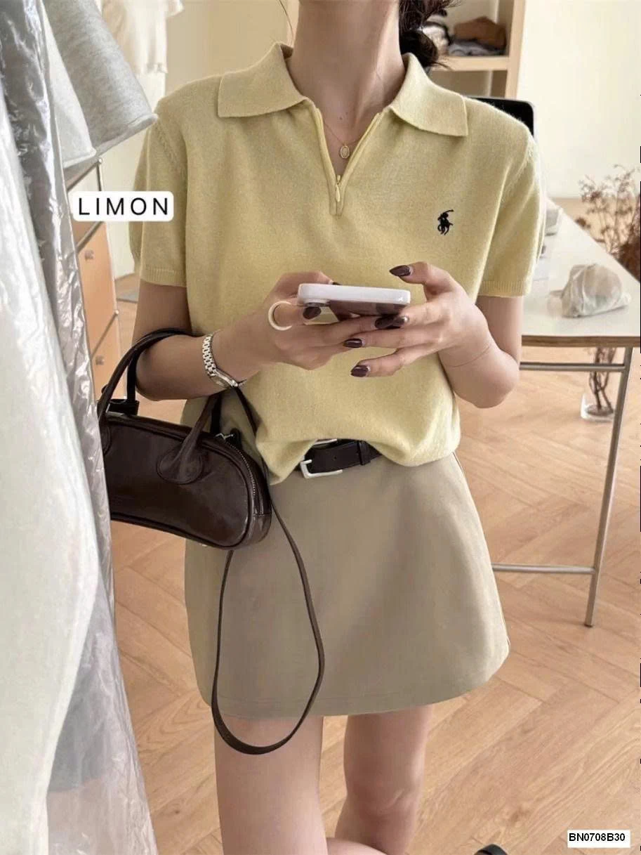 ÁO CỔ POLO PHỐI KHÓA