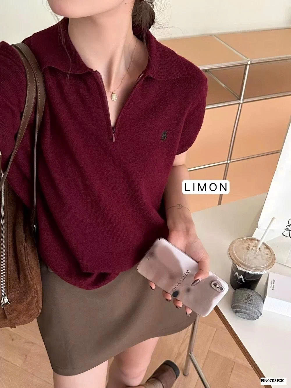 ÁO CỔ POLO PHỐI KHÓA