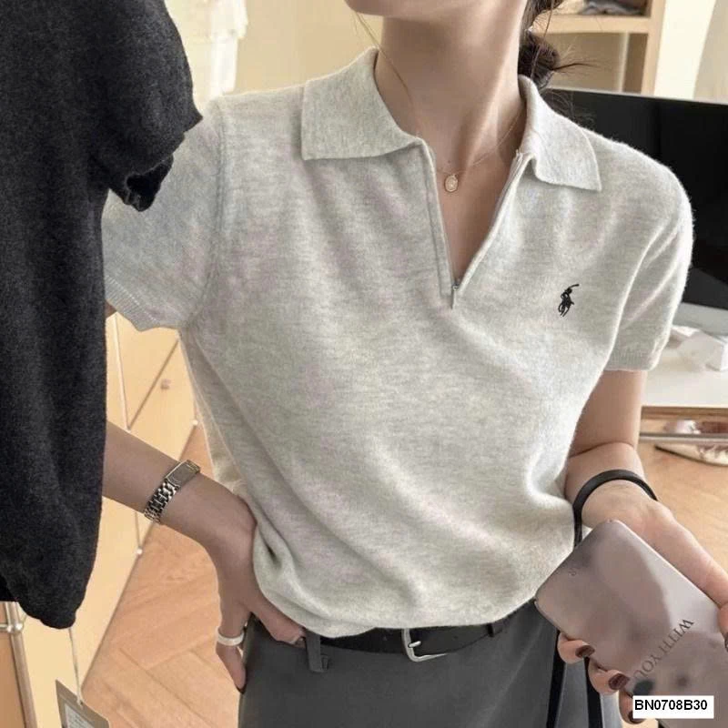 ÁO CỔ POLO PHỐI KHÓA