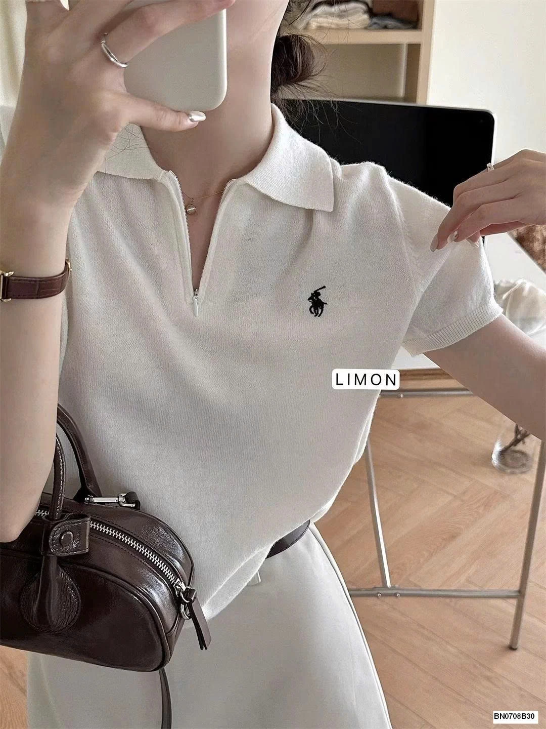 ÁO CỔ POLO PHỐI KHÓA