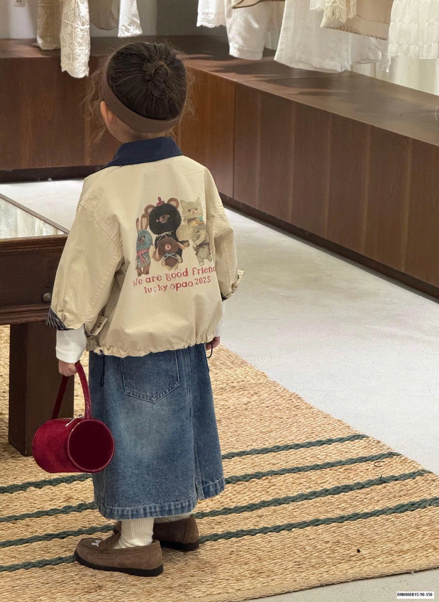 ÁO KHOÁC IN HÌNH GẤU PHỐI MÀU CỔ