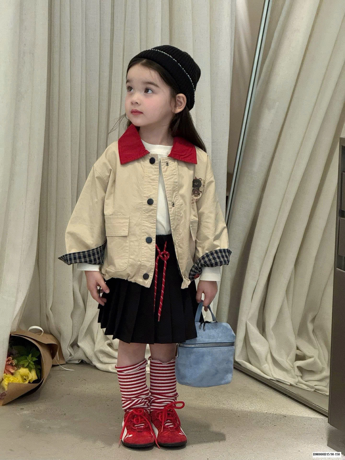 ÁO KHOÁC IN HÌNH GẤU PHỐI MÀU CỔ