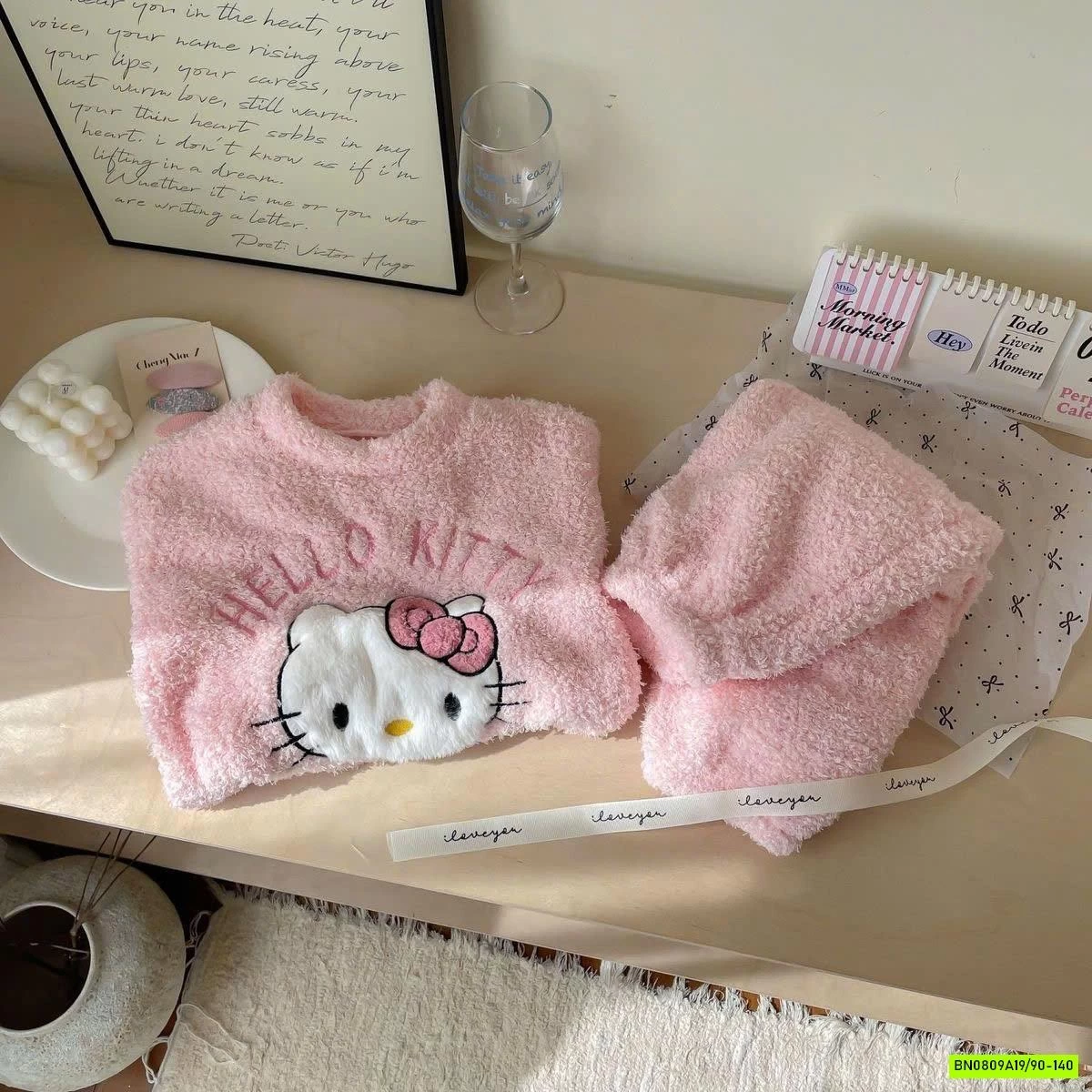 BỘ LÔNG KITTY HỒNG DỄ THƯƠNG