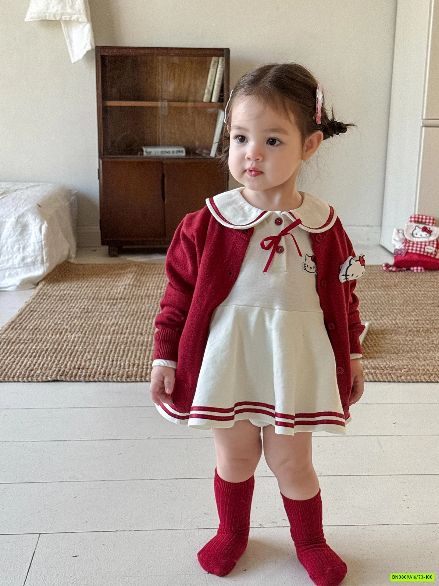 VÁY POLO MIX KHOÁC LEN XINH XẮN