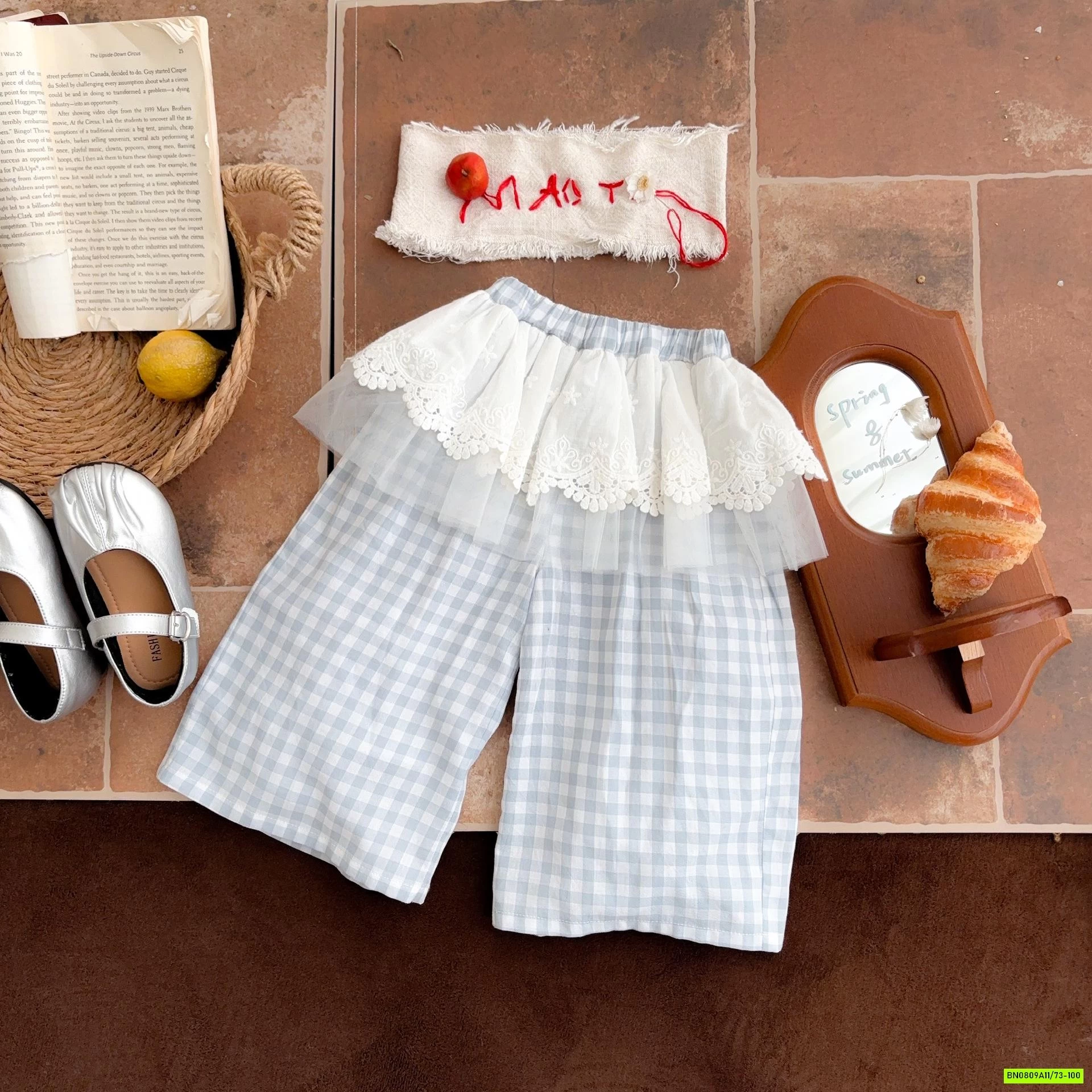 SÉT 2 DÂY MIX QUẦN SUÔNG VIỀN REN