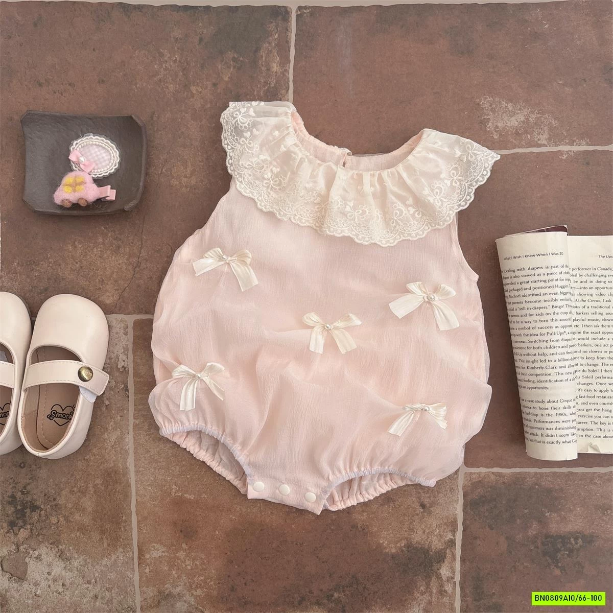 BODY VOAN 2 LỚP HỒNG GẮN NƠ