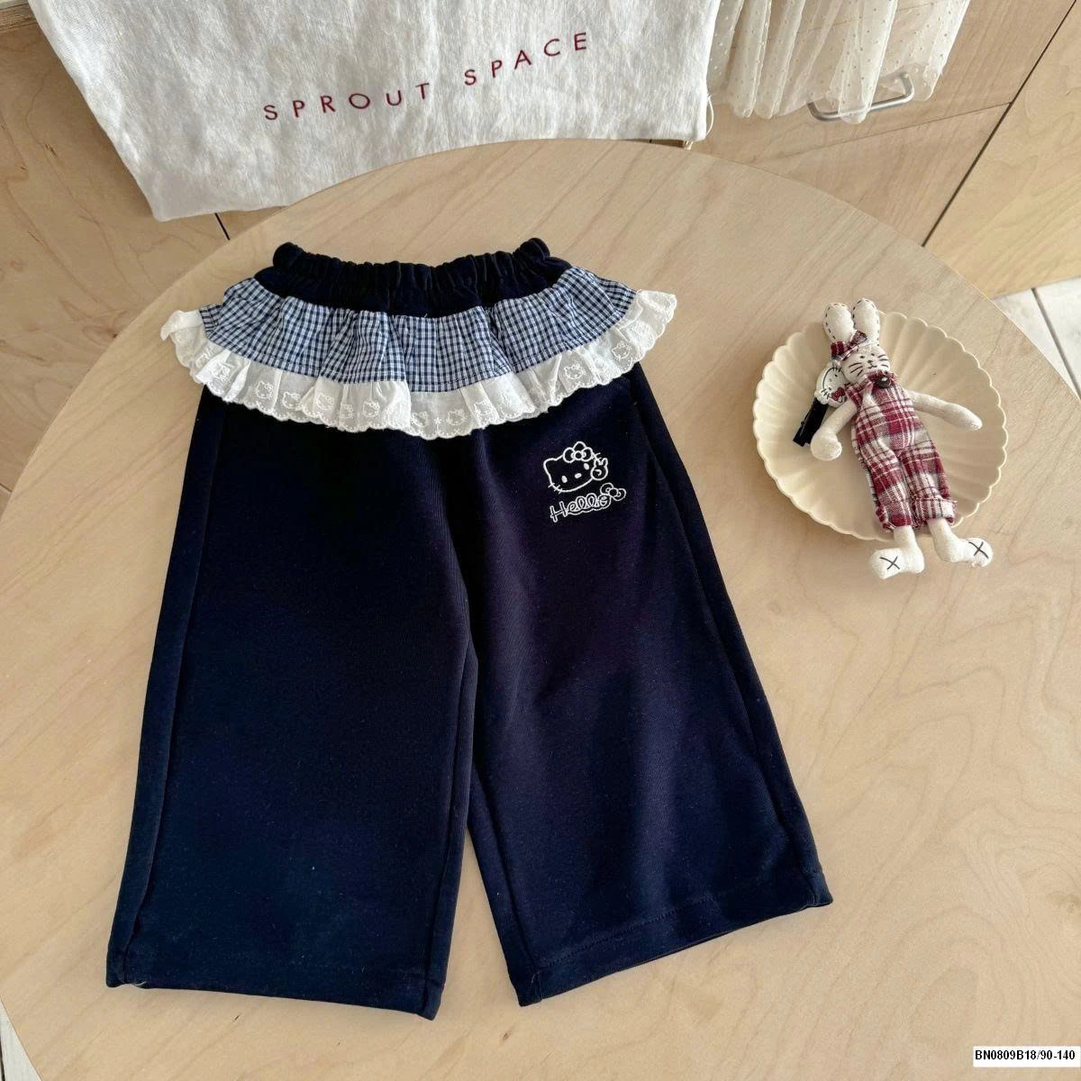 SÉT KITTY QUẦN PHỐI REN CARO NINGLI