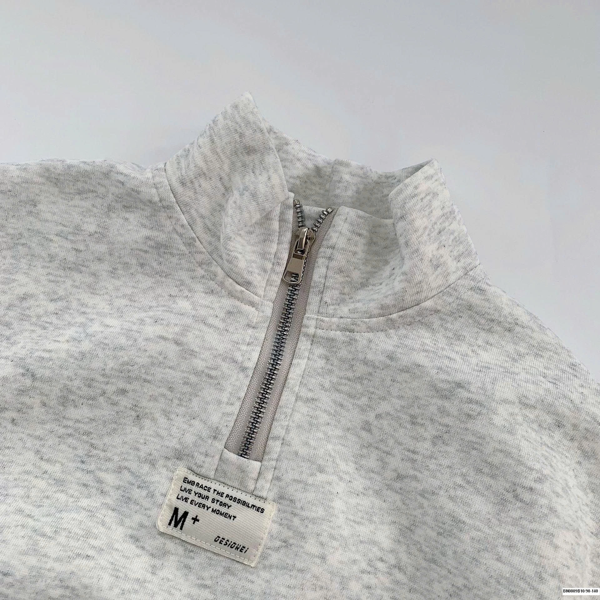 BỘ NỈ CỔ ĐỨNG HỌA TIẾT MÈO ĐEN BT MAIBAO