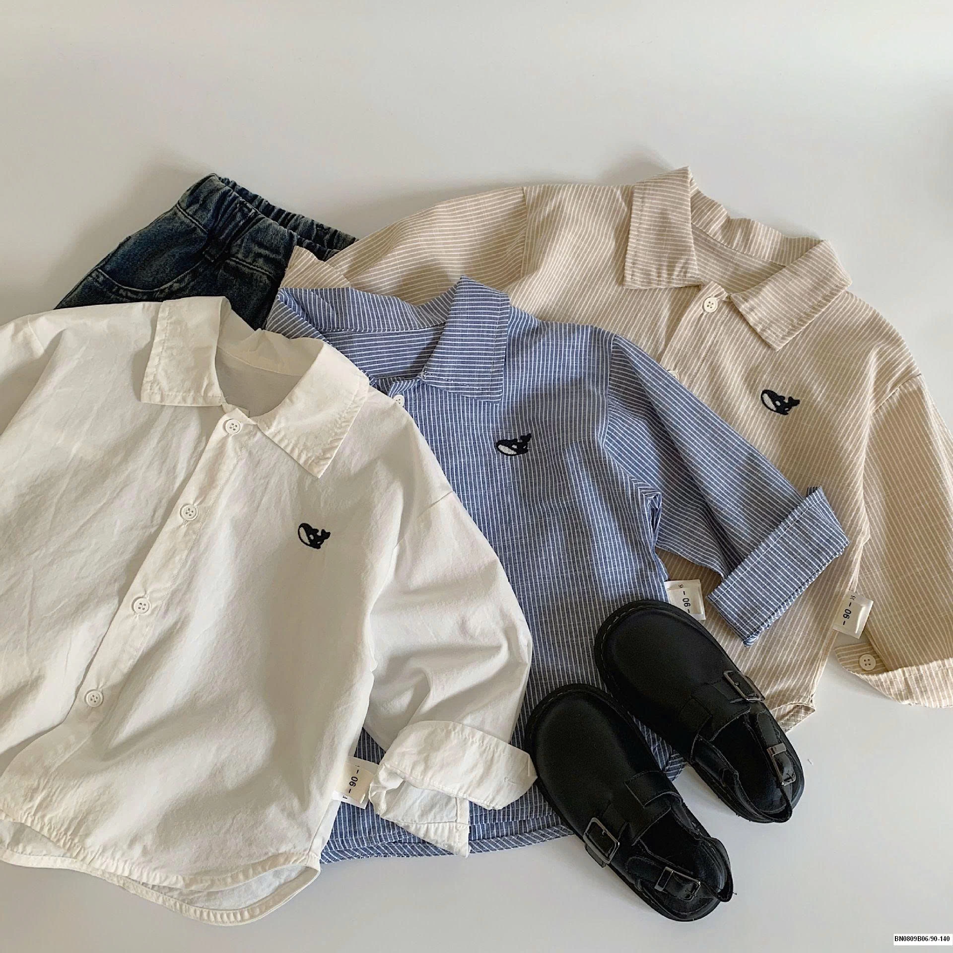 ÁO SƠ MI ĐUÔI TÔM CÁ VOI