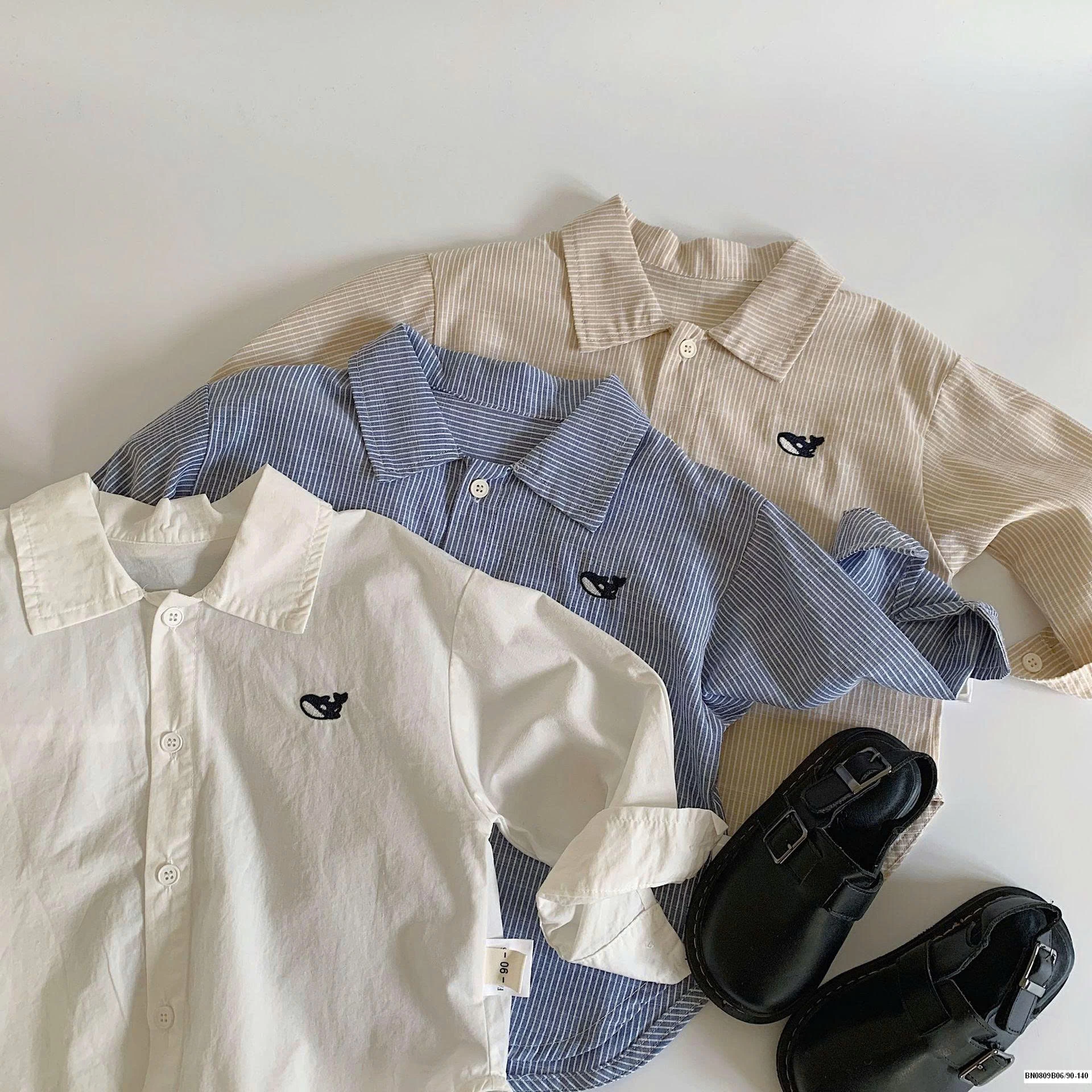 ÁO SƠ MI ĐUÔI TÔM CÁ VOI