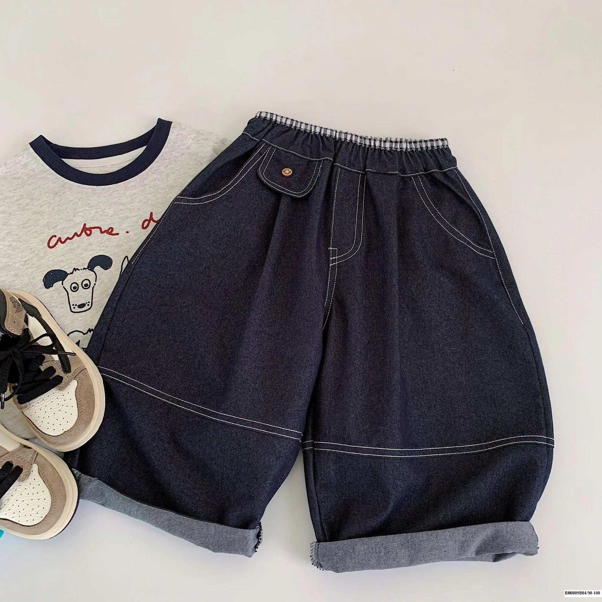 QUẦN DENIM DÁNG BOMBER