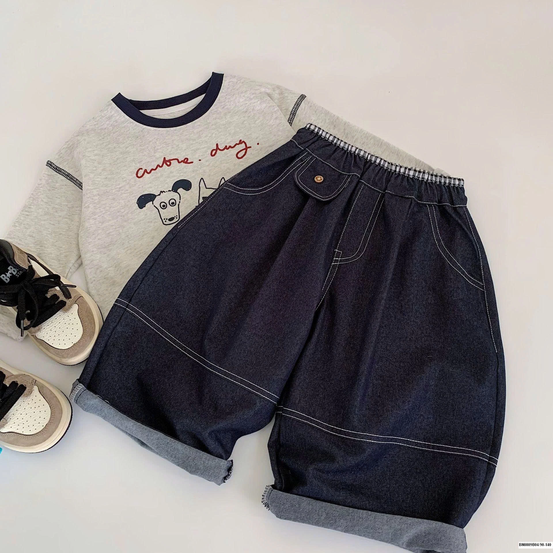 QUẦN DENIM DÁNG BOMBER