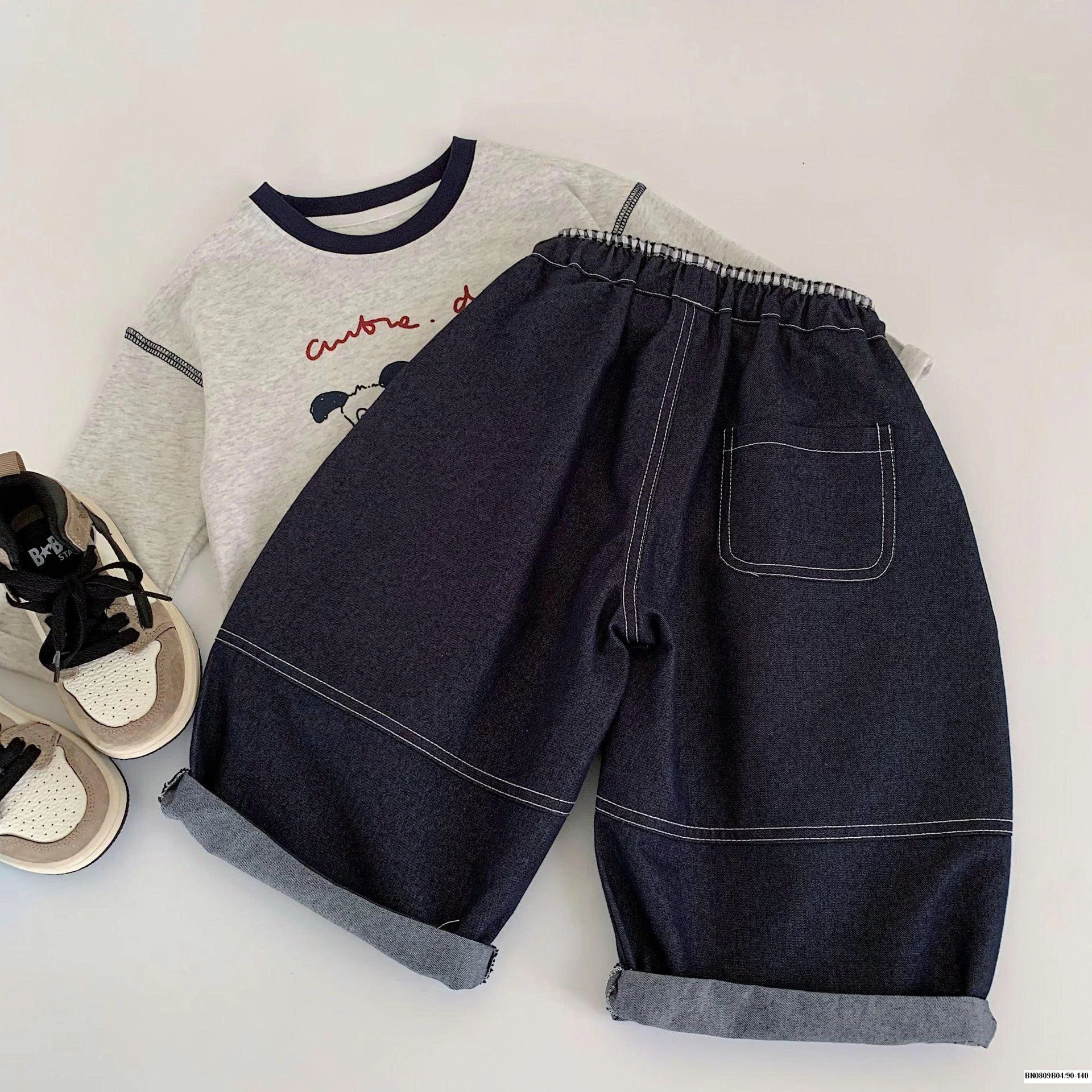 QUẦN DENIM DÁNG BOMBER