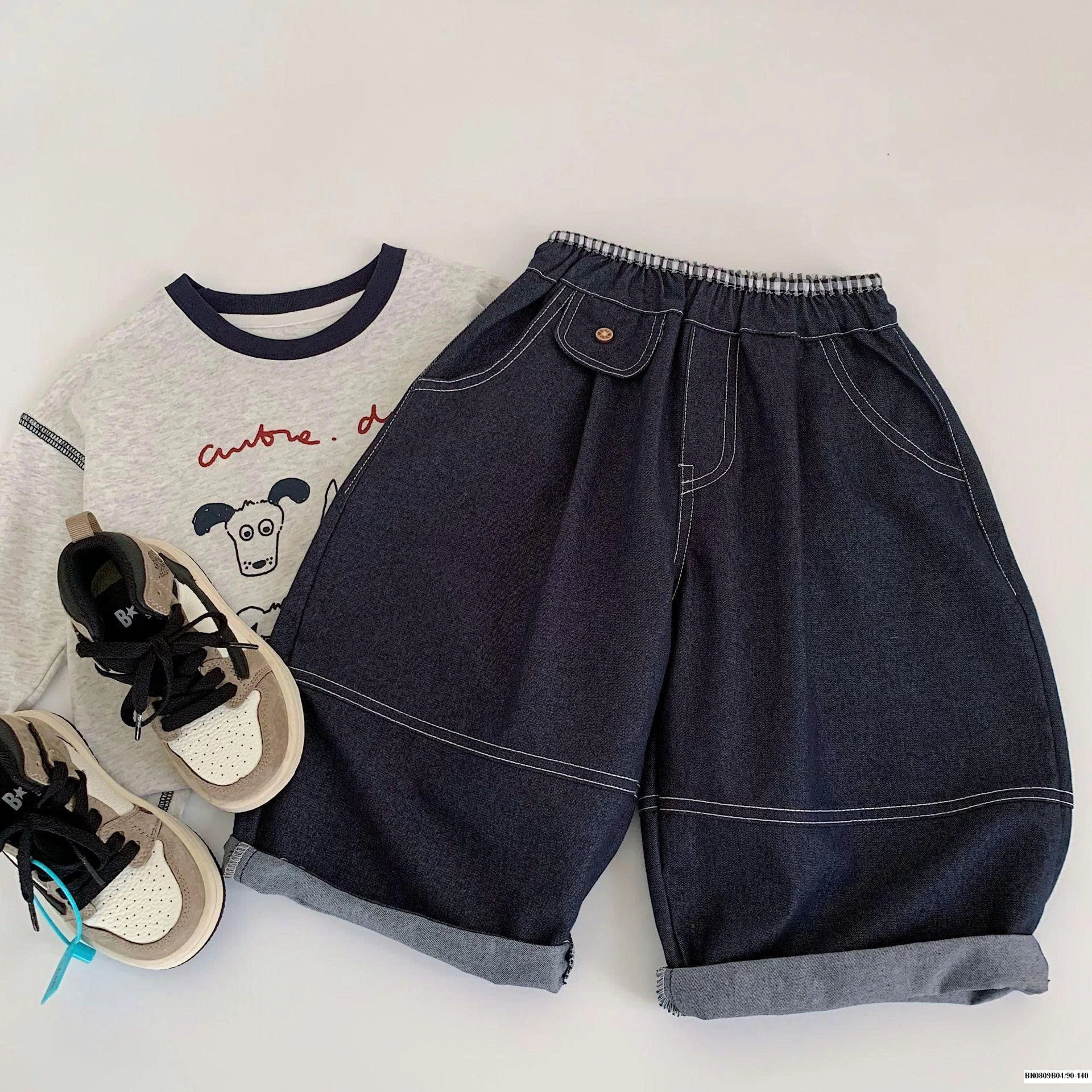 QUẦN DENIM DÁNG BOMBER