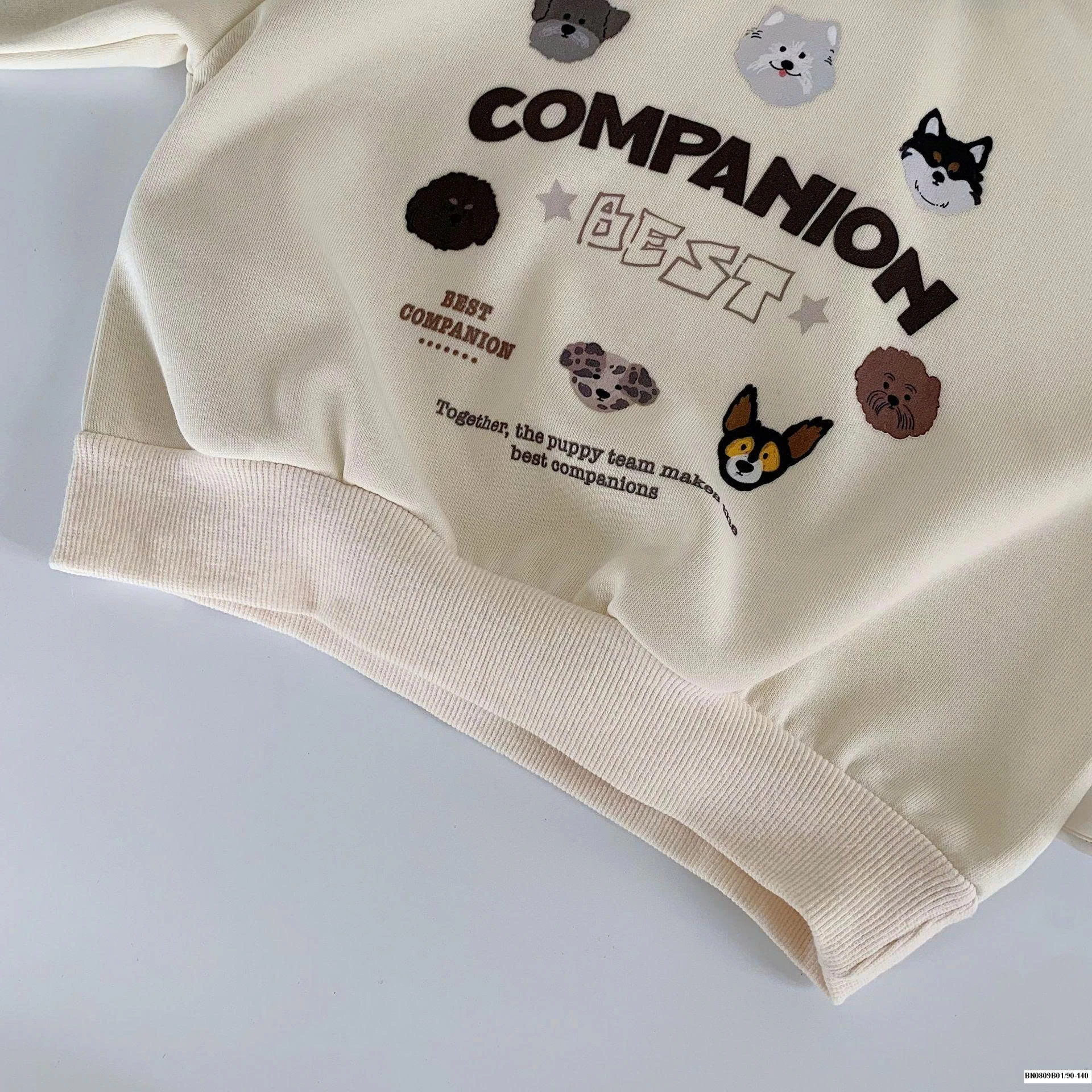 ÁO NỈ COMPANION CỔ JEAN MAIBAO