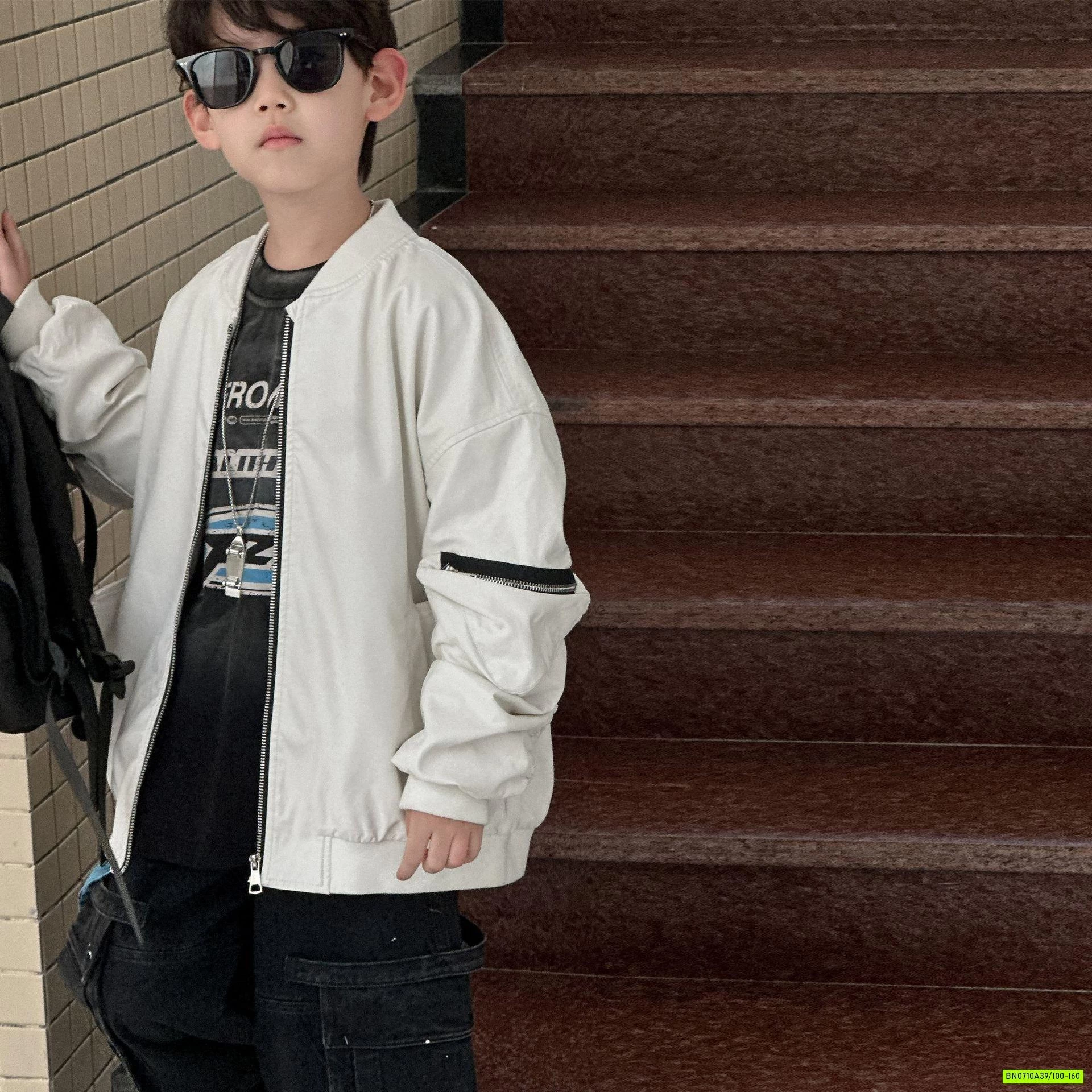 KHOÁC BOMBER DA KHÓA TAY CAO CẤP