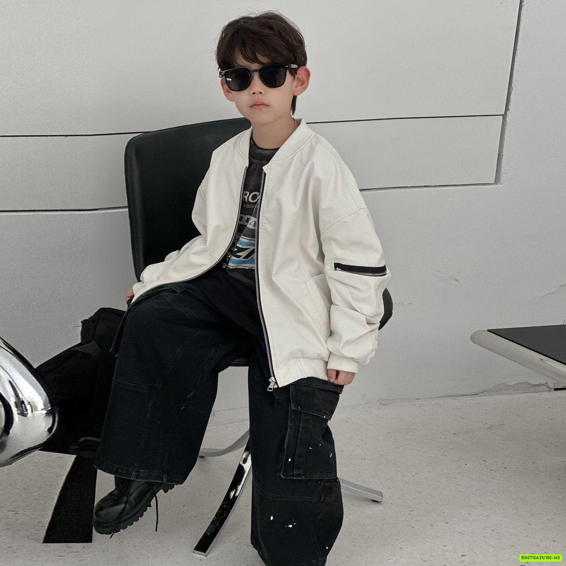 KHOÁC BOMBER DA KHÓA TAY CAO CẤP