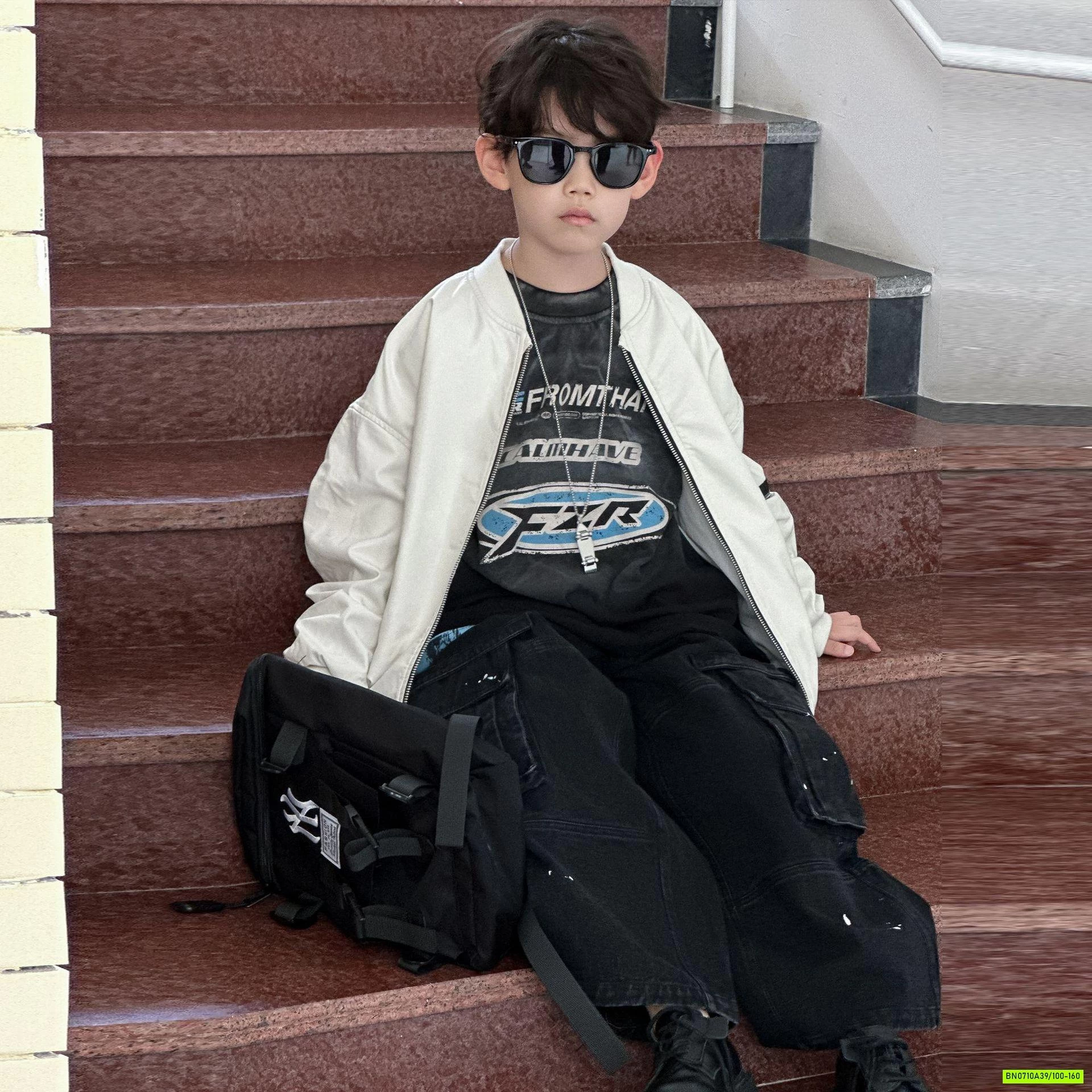 KHOÁC BOMBER DA KHÓA TAY CAO CẤP