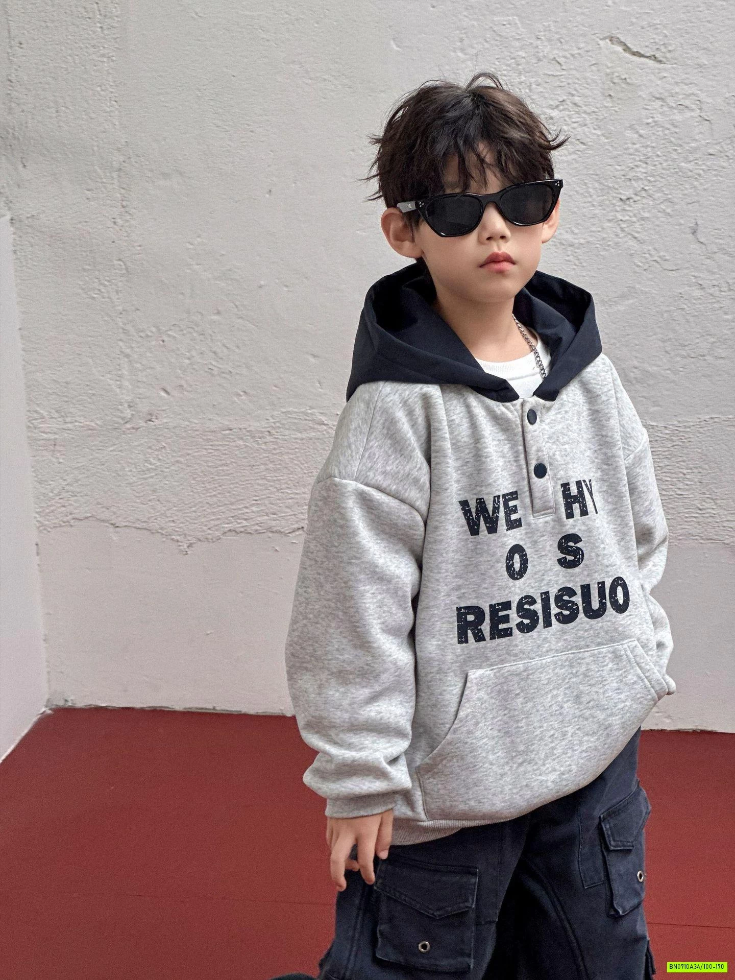 HOODIE LÓT NHUNG PHỐI MÀU MŨ