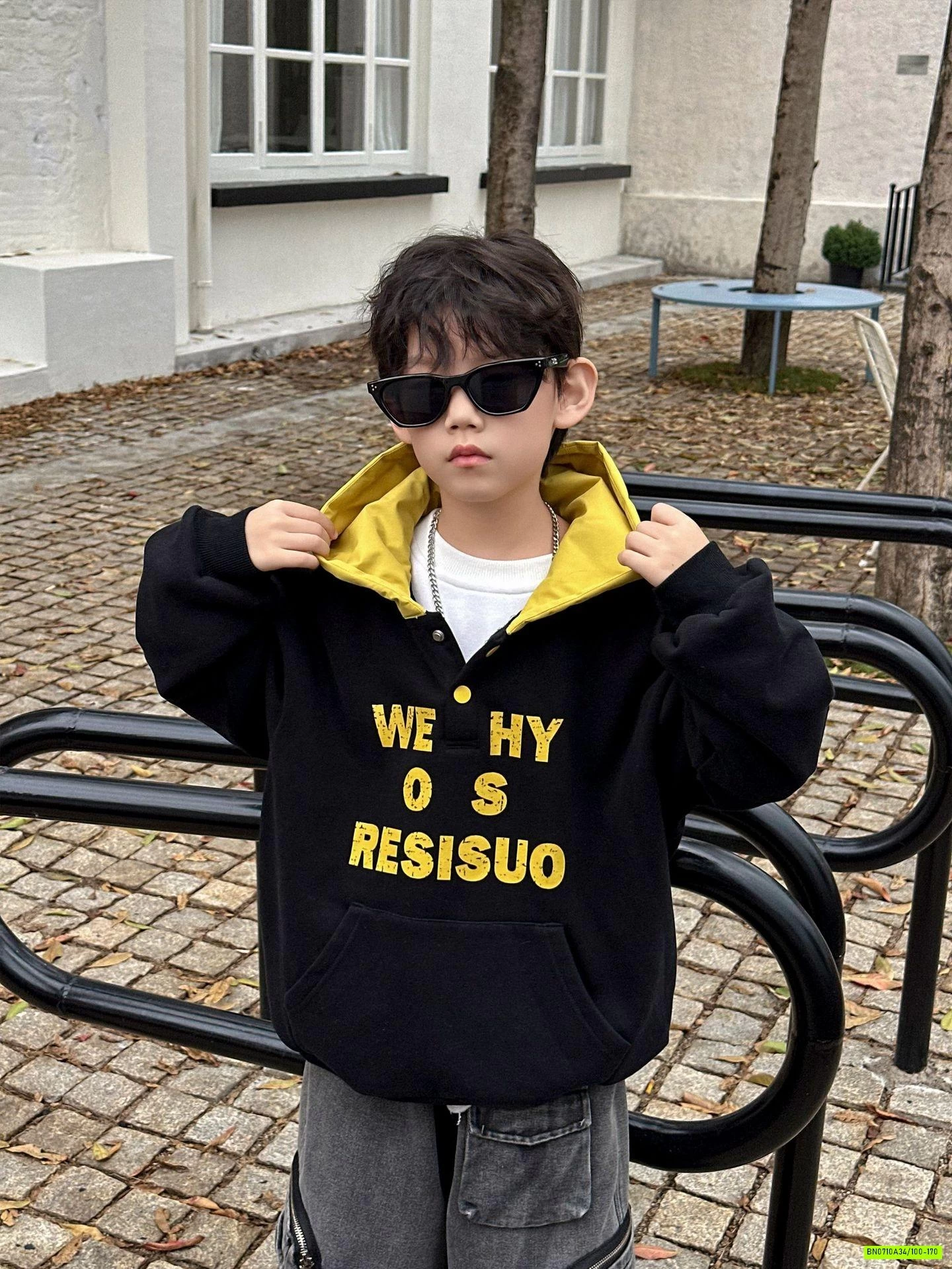 HOODIE LÓT NHUNG PHỐI MÀU MŨ