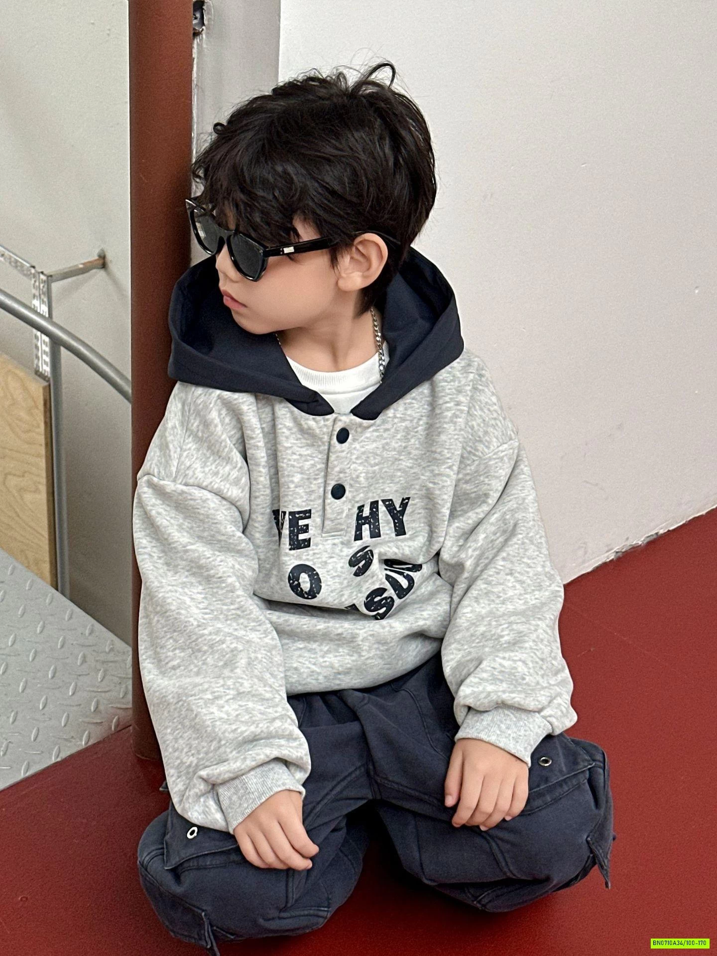 HOODIE LÓT NHUNG PHỐI MÀU MŨ