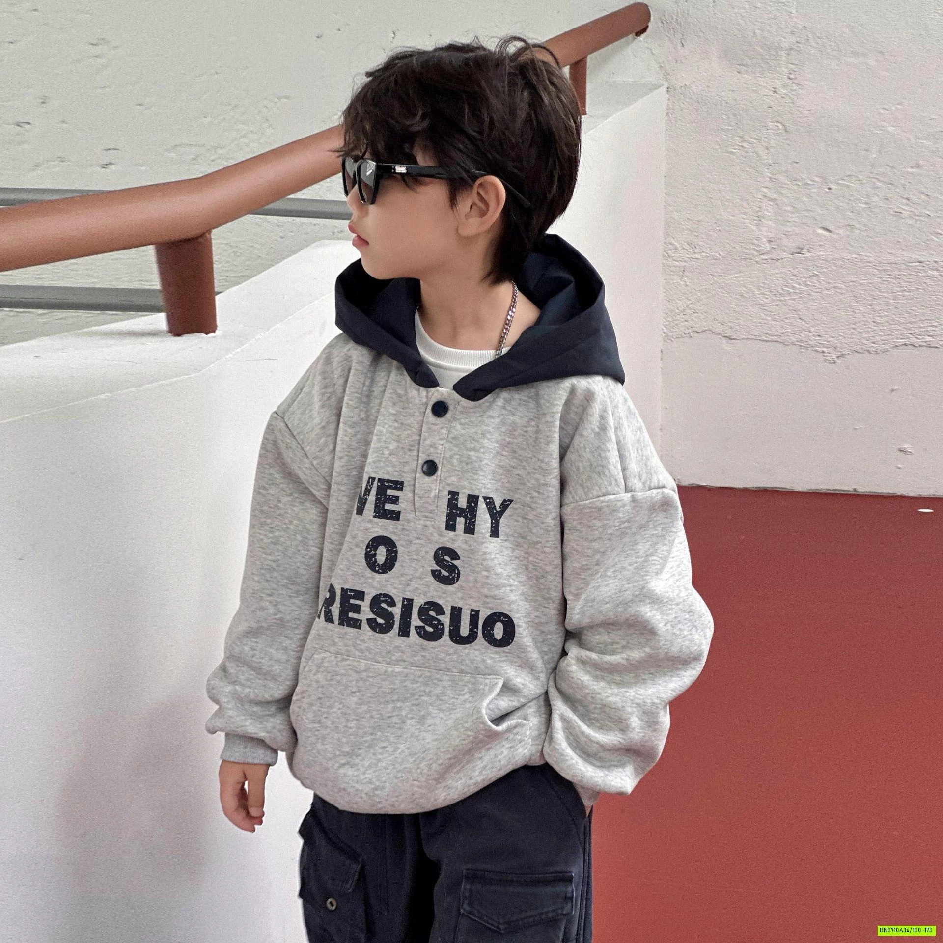 HOODIE LÓT NHUNG PHỐI MÀU MŨ