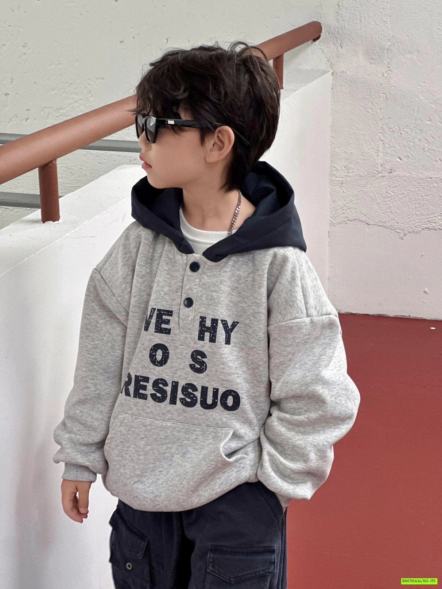 HOODIE LÓT NHUNG PHỐI MÀU MŨ
