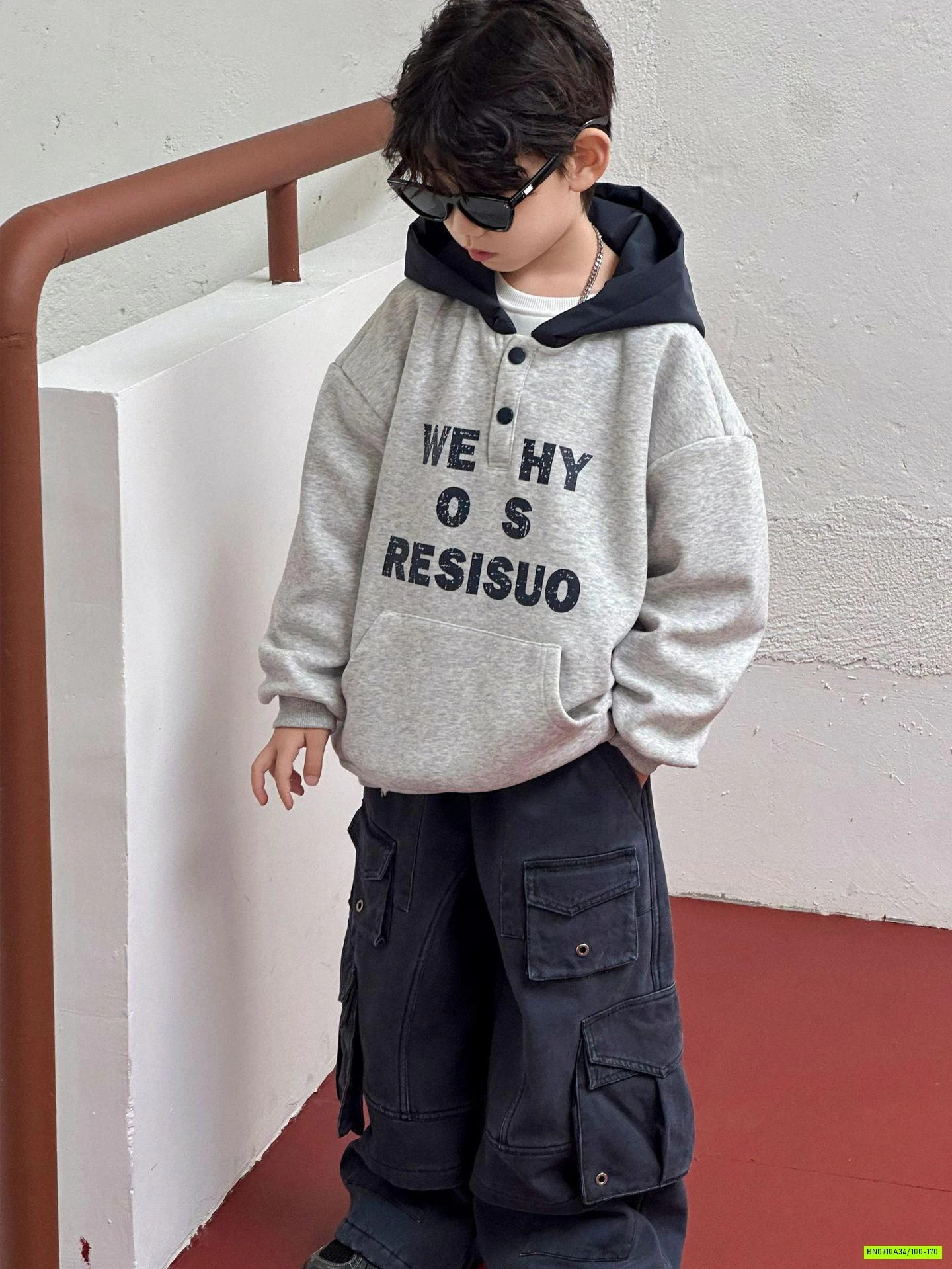 HOODIE LÓT NHUNG PHỐI MÀU MŨ