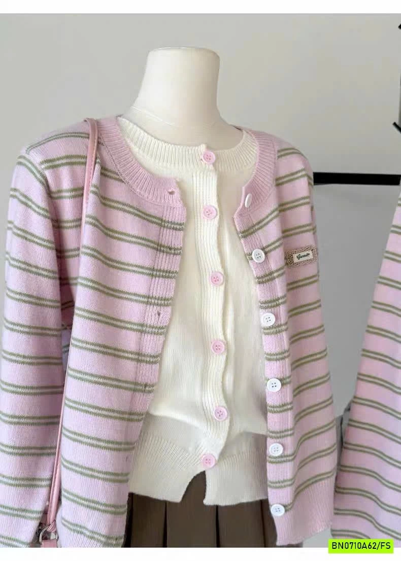 KHOÁC LEN KẺ HỒNG GIẢ 2 LỚP