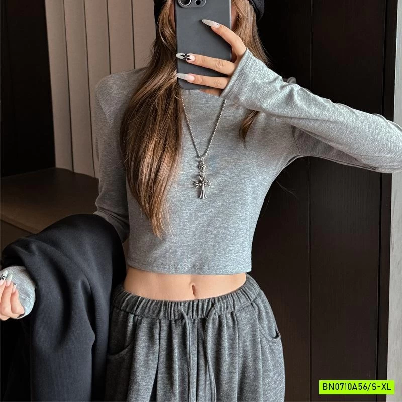 THUN DÀI TAY CROPTOP