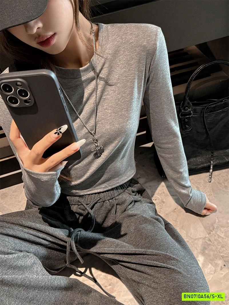 THUN DÀI TAY CROPTOP