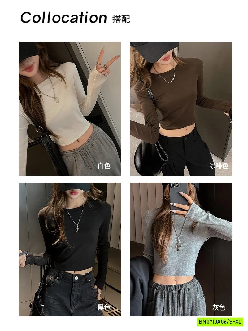 THUN DÀI TAY CROPTOP